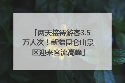 两天接待游客3.5万人次！新疆昆仑山景区迎来客流高峰